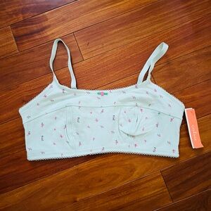 Colsie Mint Green Floral Bra